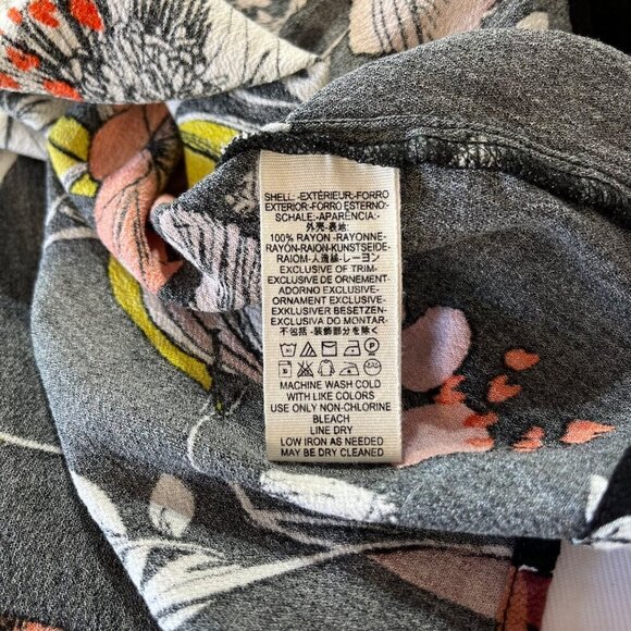 Free People Bella Floral Mini Tunic Dress Size Xsmall Boho Flare Sleeves - Picture 9 of 13